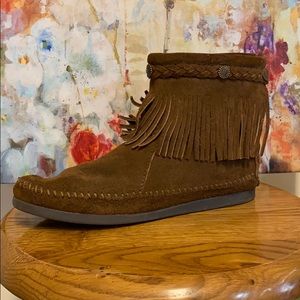 Minnetonka Moccasin Booties Sz 8! 🧡🧡🧡